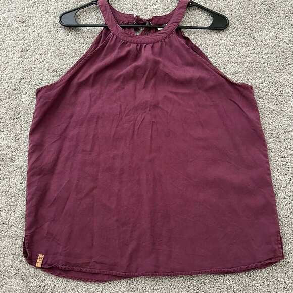 Tentree Large Purple Tank Top Tie Back Tencel Lyocell - Picture 1 of 5